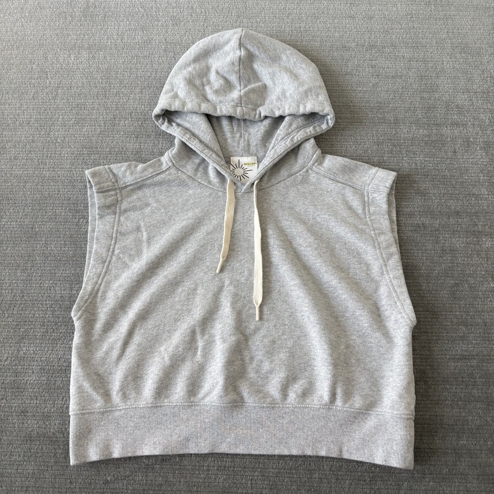 Aerie Muscle Sweatshirt Hoodie Womens L Gray Casual Relaxed Comfy Cropped‎ Gym